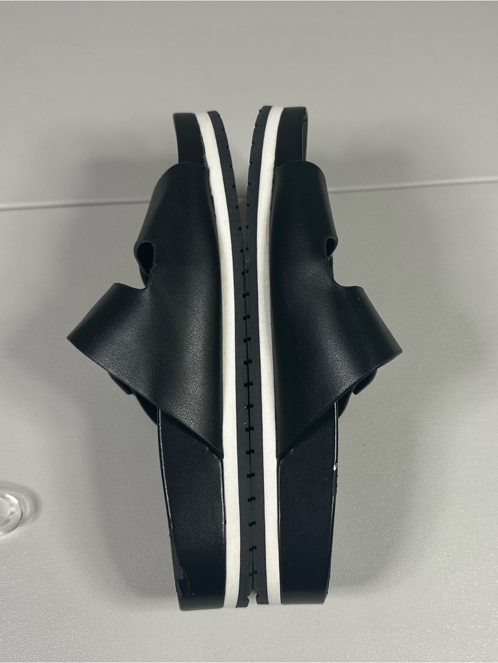Marc Fisher Vegan Leather Double Buckle Slide Sandals - Picture 8 of 11